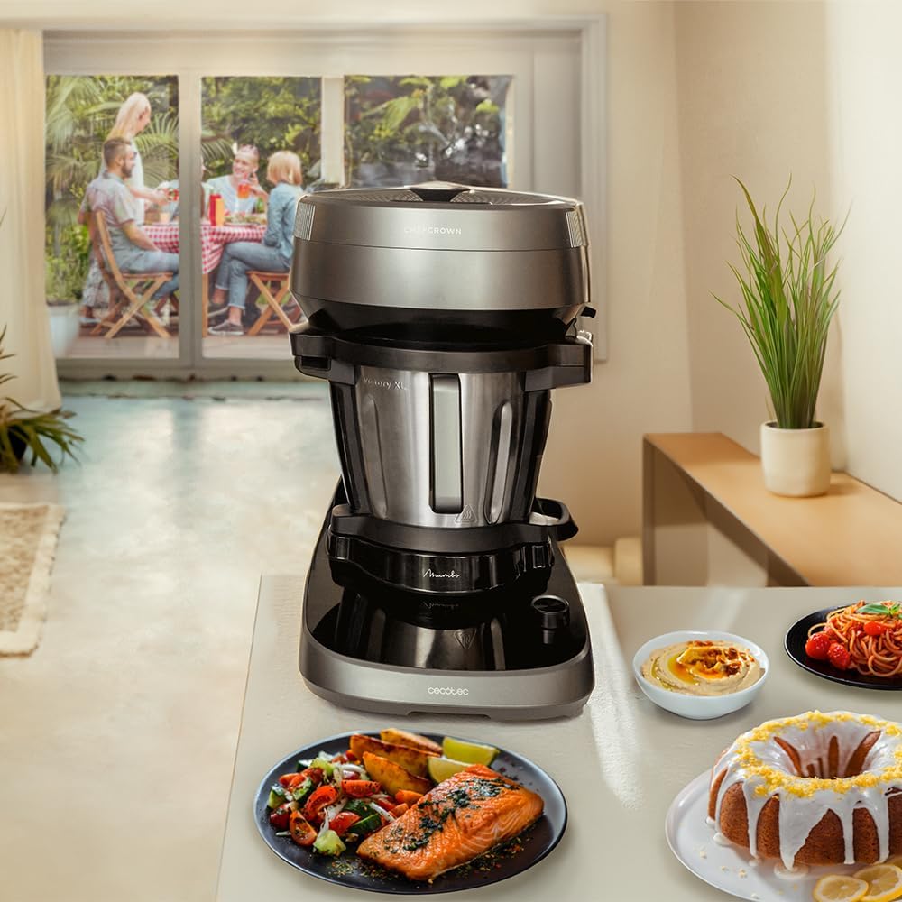 Cecotec Küchenroboter mit Lebensmittelspender Mambo CooKing Victory. 1700 W, 45 Funktionen, Tausende