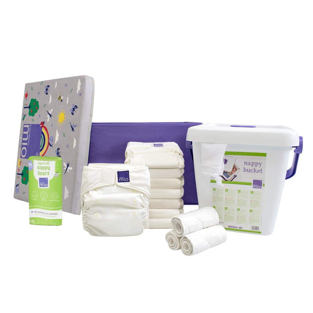 Bambino Mio, Miosolo Classic Stoffwindel Starter Set, Weiss