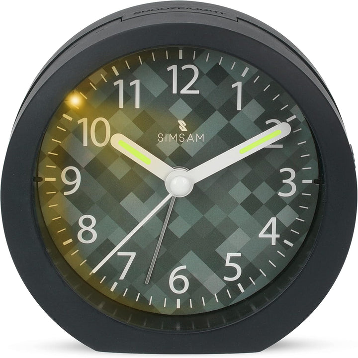 Wecker Analog ohne Ticken mit Batterie, Licht, Analoger Wecker ohne Ticken ohne Strahlung, Tickgeräu