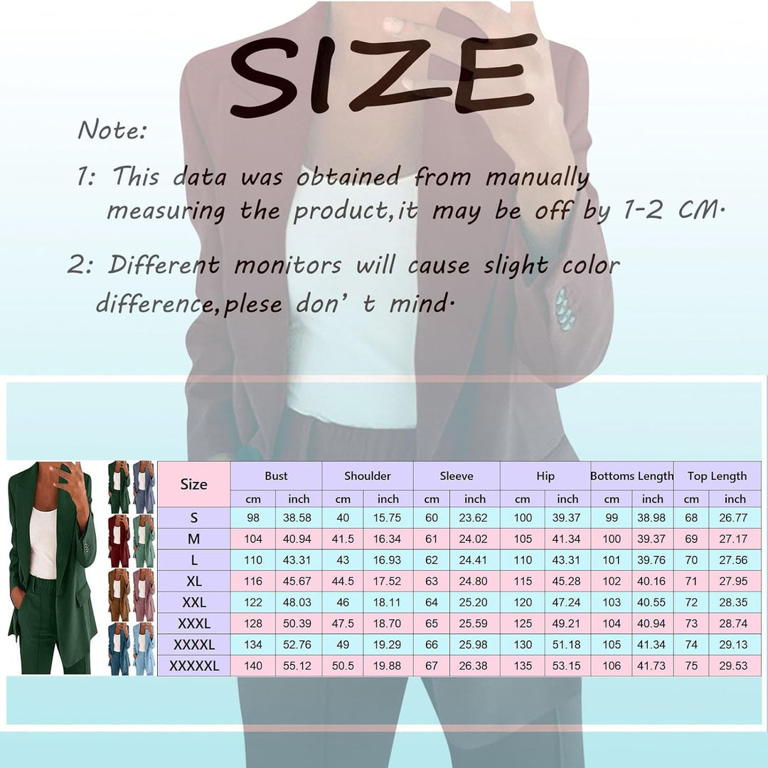 Damen Elegant Business Anzug Set 2-teilig Hosenanzug Blazer Hose Anzug Karo Kariert Zweiteiler Slimf