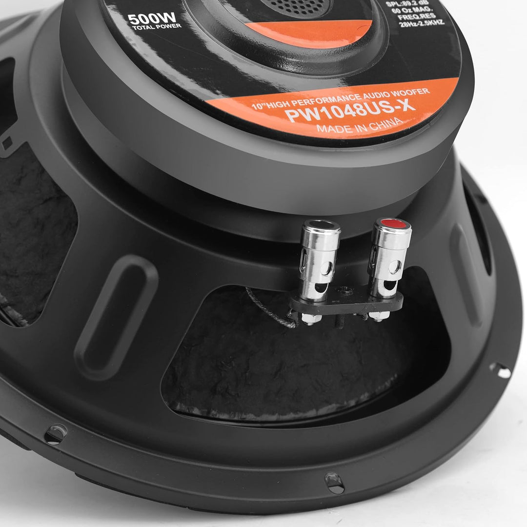 Pyramid PW1048USX Subwoofer für Auto, 500 W, 8 Ohm, 25,4 cm Traditionelle Verpackung, Traditionelle