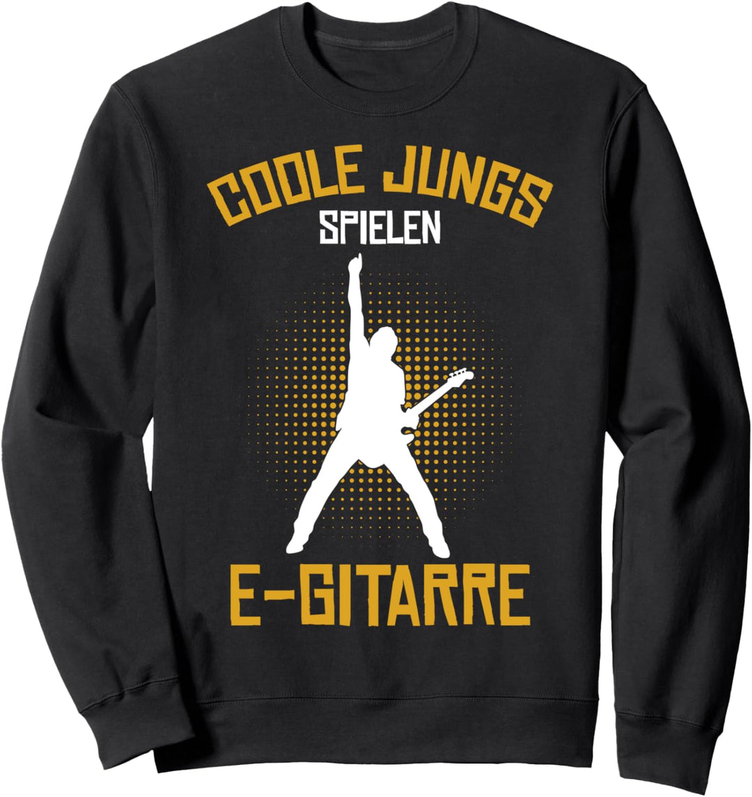 Coole Jungs spielen E-Gitarre Gitarrist Gitarre Kind Jungen Sweatshirt