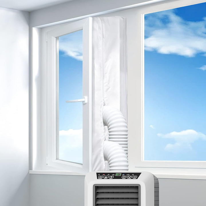 LYUNIT 300CM Fensterabdichtung für Mobile Klimageräte, Klimaanlagen, Wäschetrockner, Ablufttrockner,