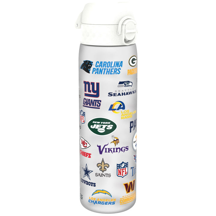 ion8 NFL Edelstahl-Trinkflasche, Auslaufsicher, Einhandöffnung, Sichere Verriegelung, Spülmaschinenf