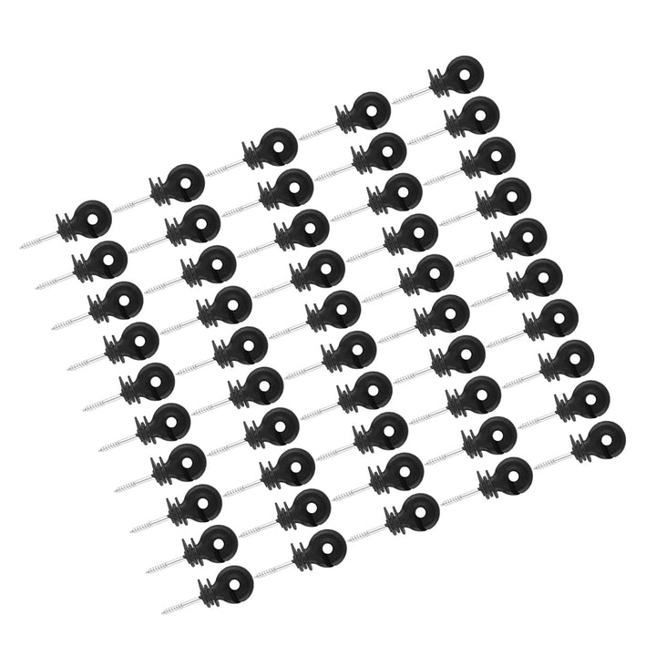 50 Pcs Ringisolator, Schwarz Schraube In Ring Isolatoren Ringisolator duchgehender Weidezaun Ringiso