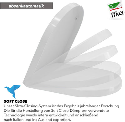 Clearfee Duroplast Premium WC-Sitz | Toilettendeckel antibakteriell | Softclose Absenkautomatik Klod