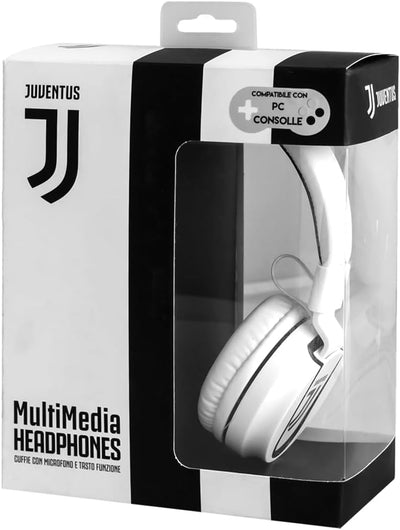 Techmade Mütze |ON-Ear | mit Draht | Weiss/Schwarz | Juventus Football Team