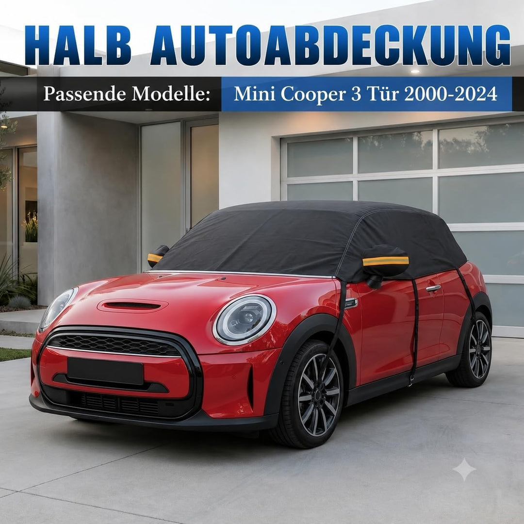 Autoabdeckung für Mini Cooper 3 Door 2000-2025, Halbgarage, Für Mini Cooper 3 Door 2000-2025