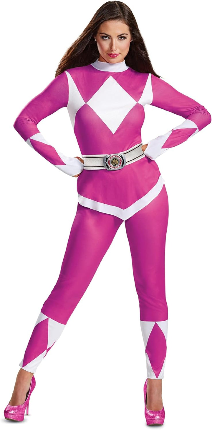 Disguise Pinkes Ranger-Kostüm für Damen Rosa L, Rosa L