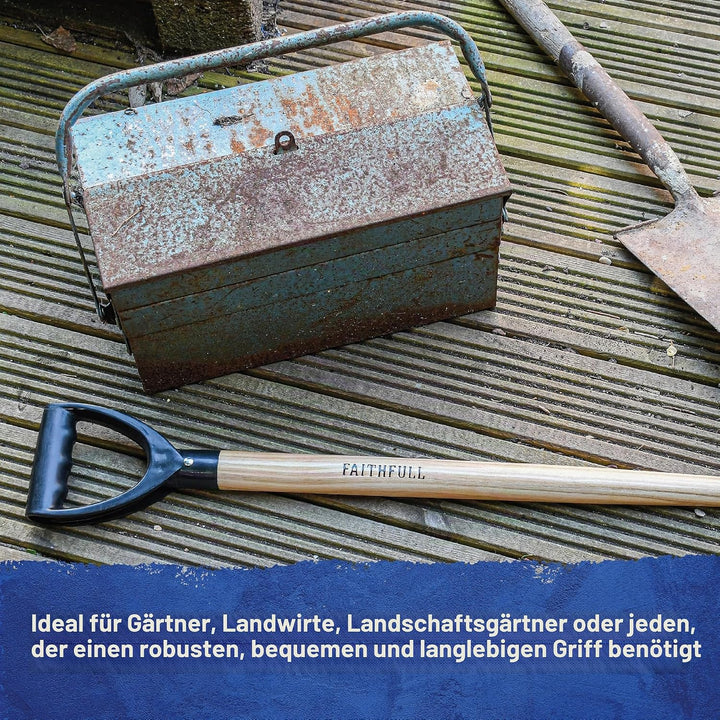 Faithfull Schaufelstiel aus Eschenholz mit Kunststoff-Griff, konusförmig, 71 cm