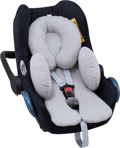 JYOKO Kids Sitzverkleinerer Antiallergikum Universal Baby 100% Baumwolle (Grey Stone, Enthält Kopf-,