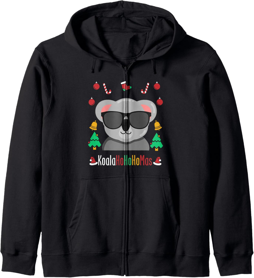 KoalaHoHoHoMas Koala mit Brille Weihnachten Koala Kapuzenjacke