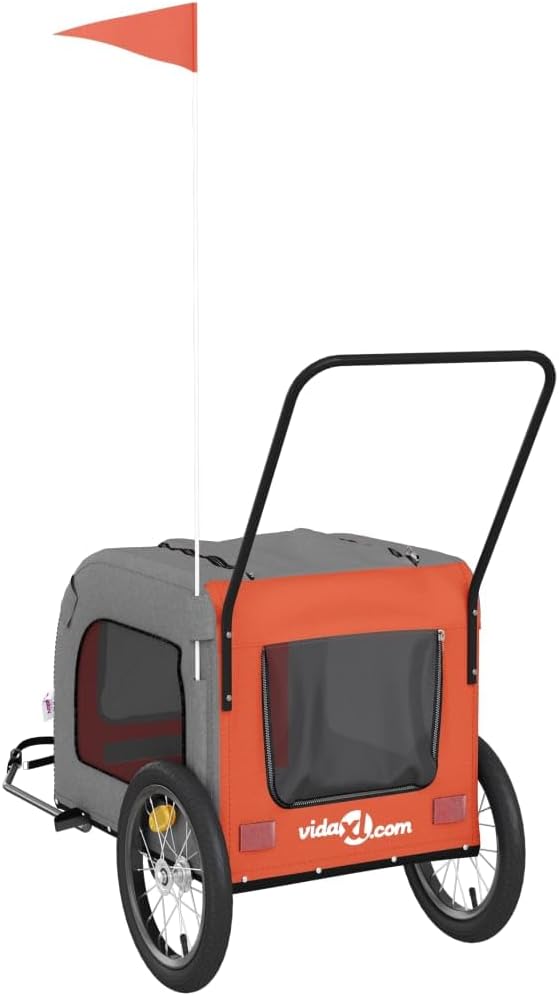 vidaXL TiertransportHaustierwagenOutdoor-Träger 63 x 121 x 65 cm Orange, 63 x 121 x 65 cm Orange