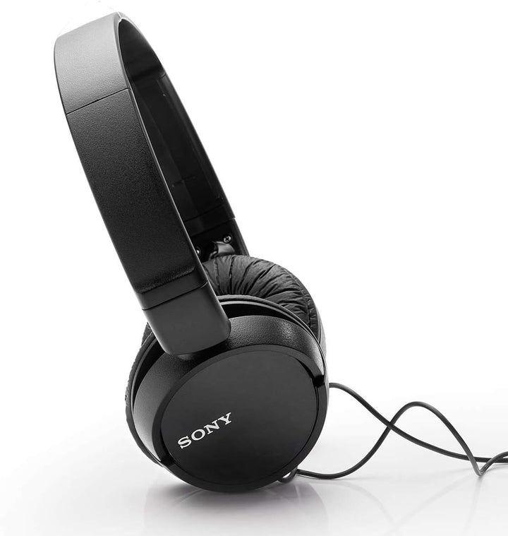 Sony MDR-ZX110 Faltbarer Bügelkopfhörer, schwarz, 25 & PremiumCord Adapter 6,3 mm Stereostecker auf