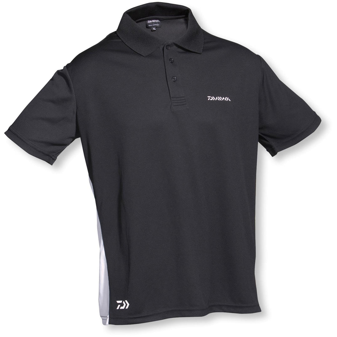 Daiwa Poloshirt weiss/schwarz L