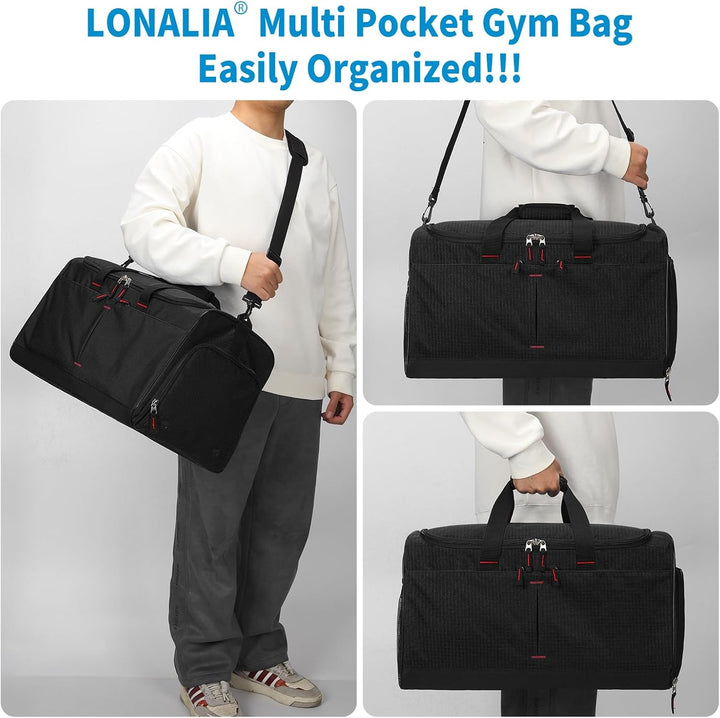 55L Sporttasche & Reisetasche für Herren Gross - mit Schuhfach & Nassfach - Trainingstasche, Tasche