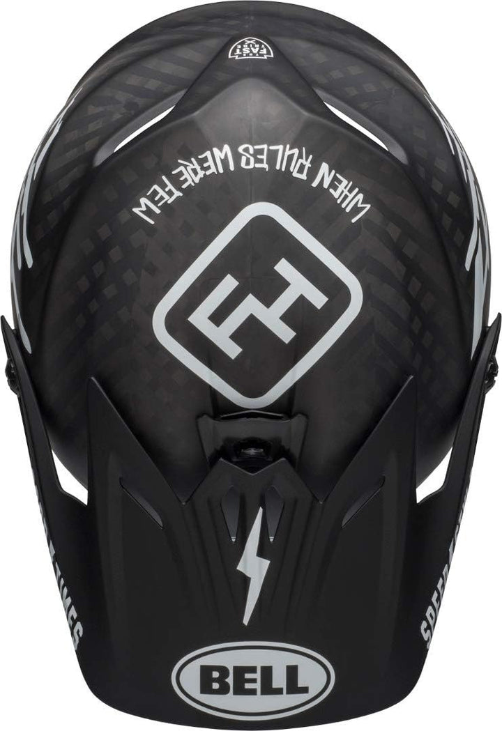 BELL Unisex -Erwachsene Full-9 Fahrradhelm XS-S Matte Black/White Fasthouse, XS-S Matte Black/White