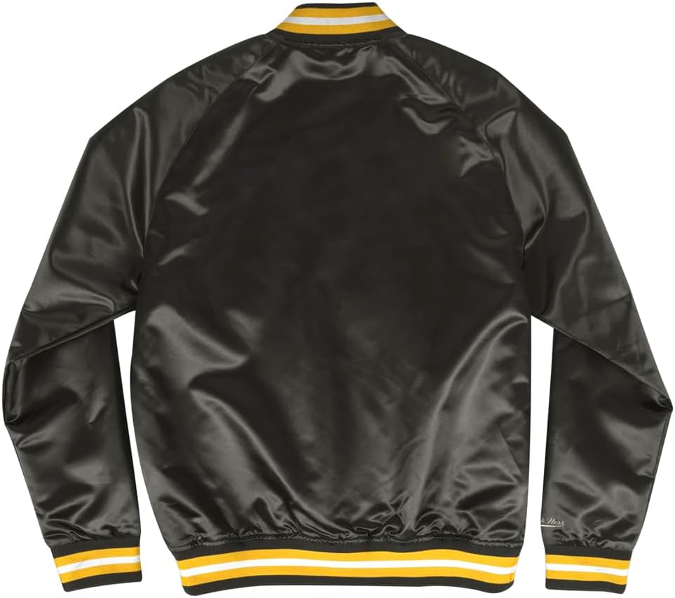 Mitchell & Ness NFL Lightweight Satin Jacket Pittsburgh Steelers, Schwarz M, Pittsburgh Steelers, Sc