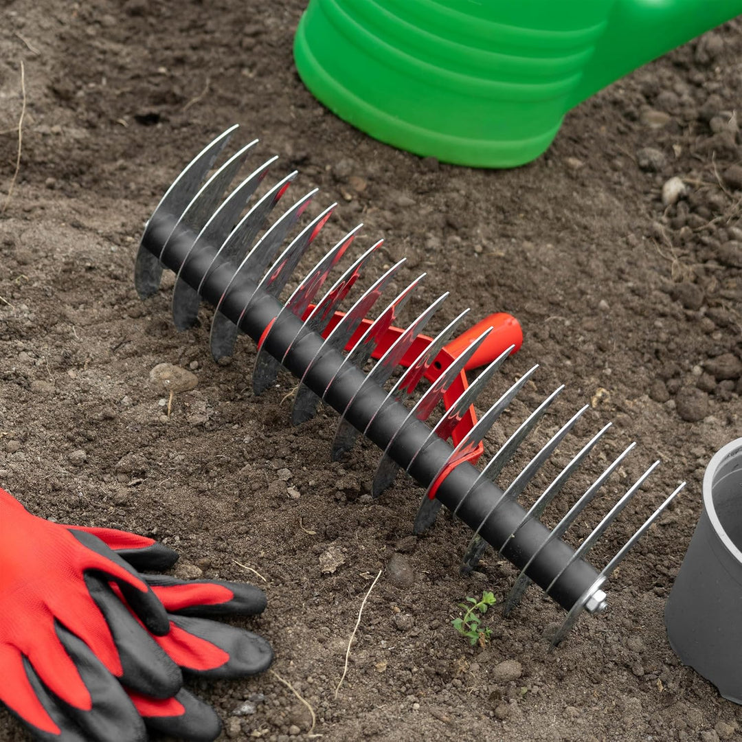 KADAX Rasenlüfter, manueller Vertikutierer für Garten, Rasen, Moos, Gartenzubehör aus Metall, Schnei