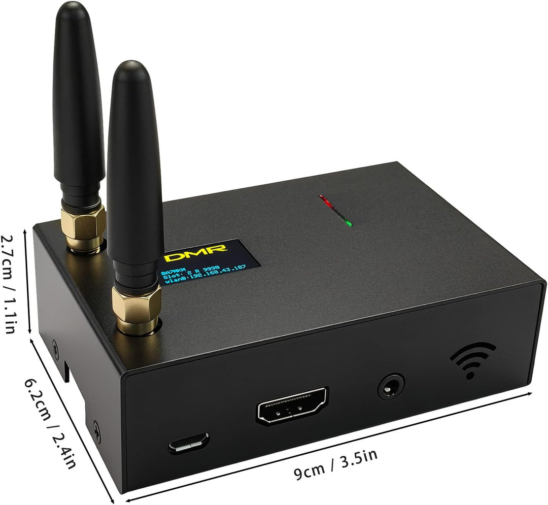 Duplex MMDVM Hotspot Module Dual Hat V1.5.2 with OLED Display WiFi & Ethernet WLAN Port Aluminum She