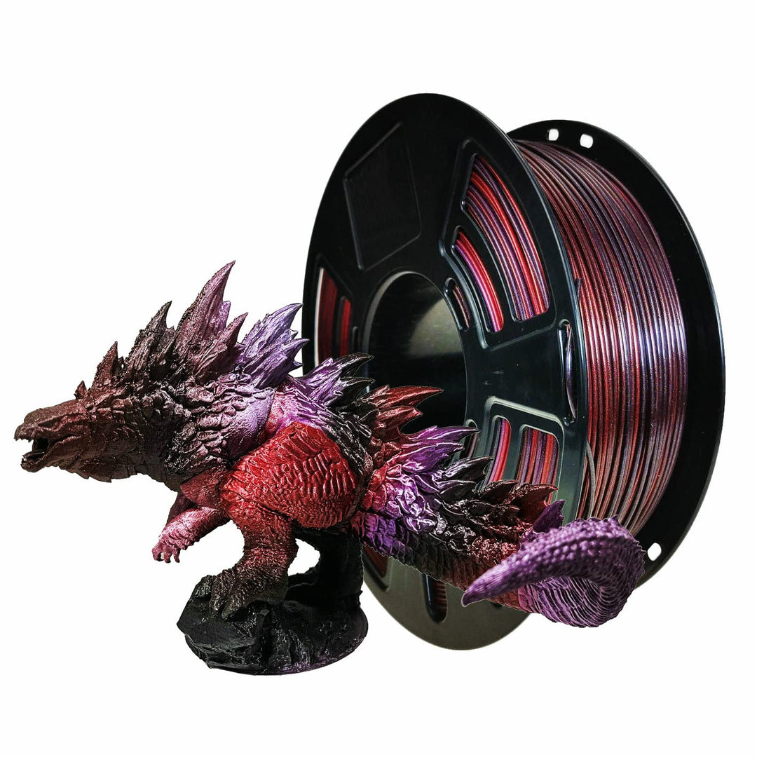 Stronghero3D PLA 3D-Drucker-Filament, 1,75 mm, Galaxie-Rot, Schwarz, Seidenviolett, Nettogewicht: 1