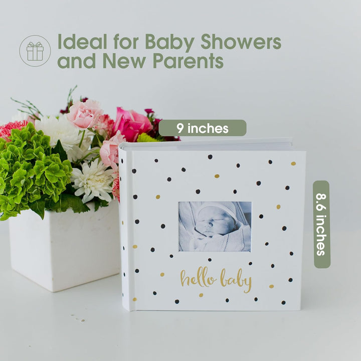 Pearhead Baby-Fotoalbum, Babybuch Andenken für frischgebackene und werdende Eltern, geschlechtsneutr