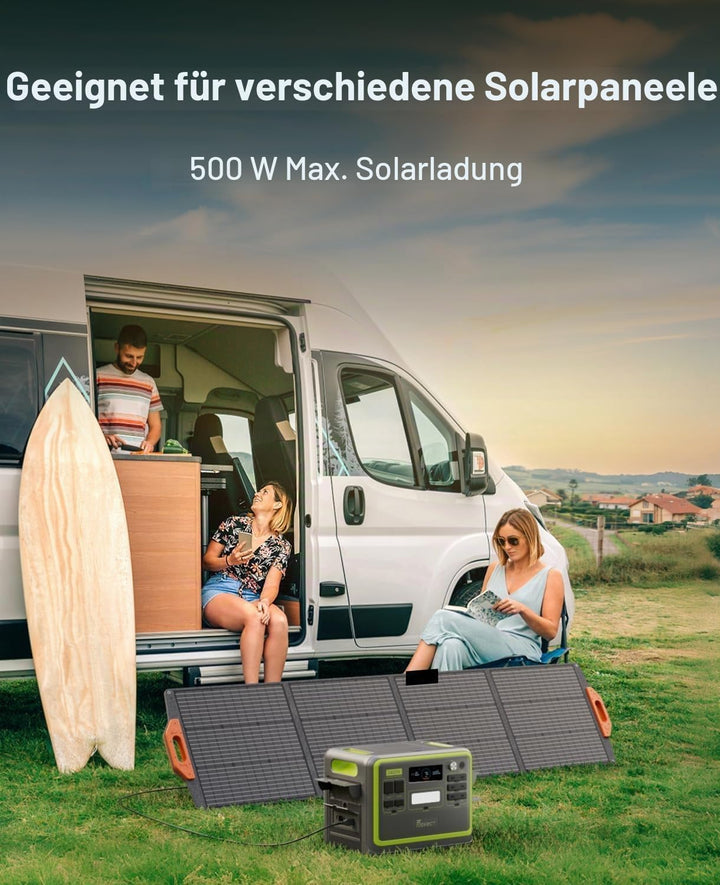 FOSSiBOT F2400 Powerstation mit 200W Solarpanel, Solargenerator 2048Wh LiFePO4 Batterie 230V 2400W 3