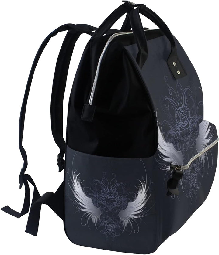Abstrakter Engelsflügel Wickeltasche Reiserucksack Grosse Kapazität Schulter Mom Taschen für Reisen