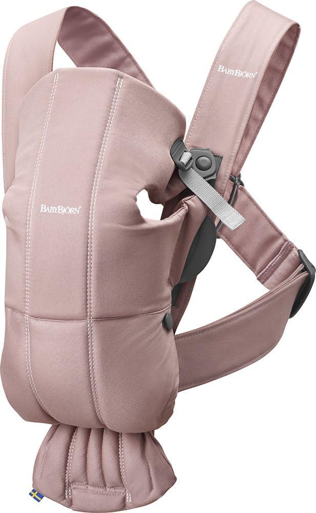 BabyBjörn Babytrage Mini, Gewebt, Altrosa Altrosa Gewebt, Altrosa Gewebt