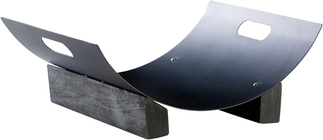 Carlo Milano Kaminholzkorb Metall: Metall-Holzkorb für dekorative Brennholz-Lagerung (Holzkorb Kamin