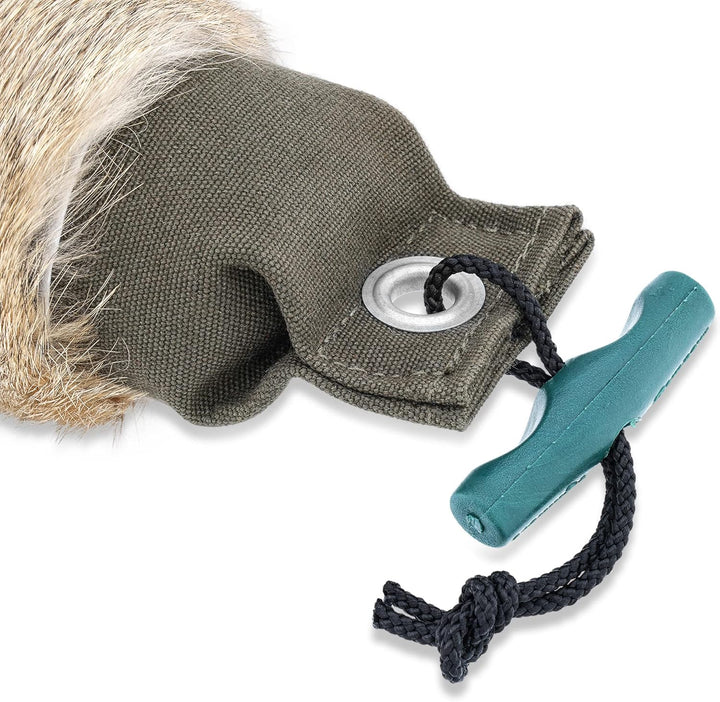 Firedog Dummy mit echtem Kaninchenfell - Robustes Wild-Apportel mit 250g Gewicht (auch für Welpen ge