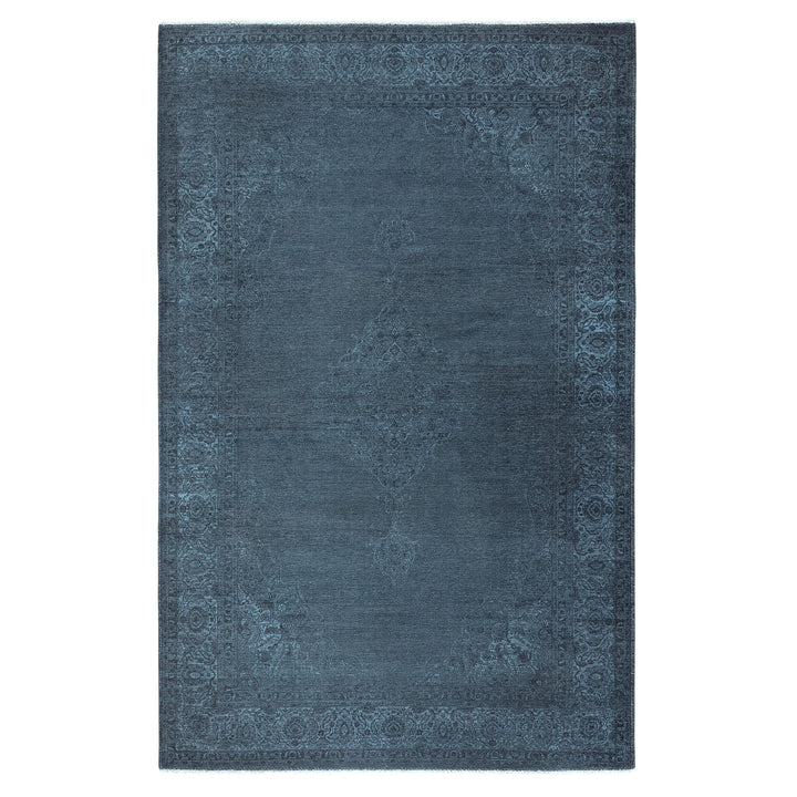TESSO LIVING Kelim Vintage Teppich Laufer Blau 80 X 145 cm, Waschbar Boho Teppich Super Soft, Modern