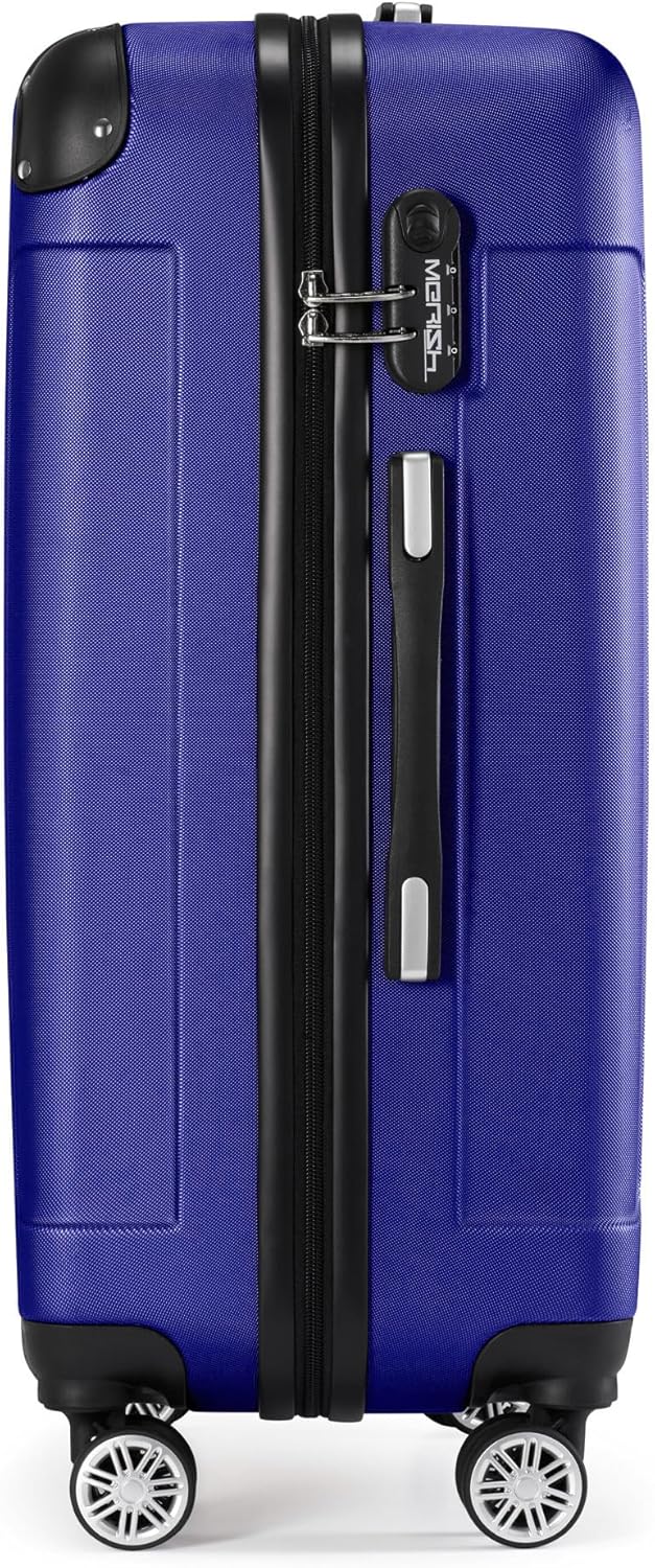 MERISH Reisekoffer Koffer Kofferset Trolleys Zwillingsrollen 3tlg. Hartschale in 9 Farben (Blau, Set