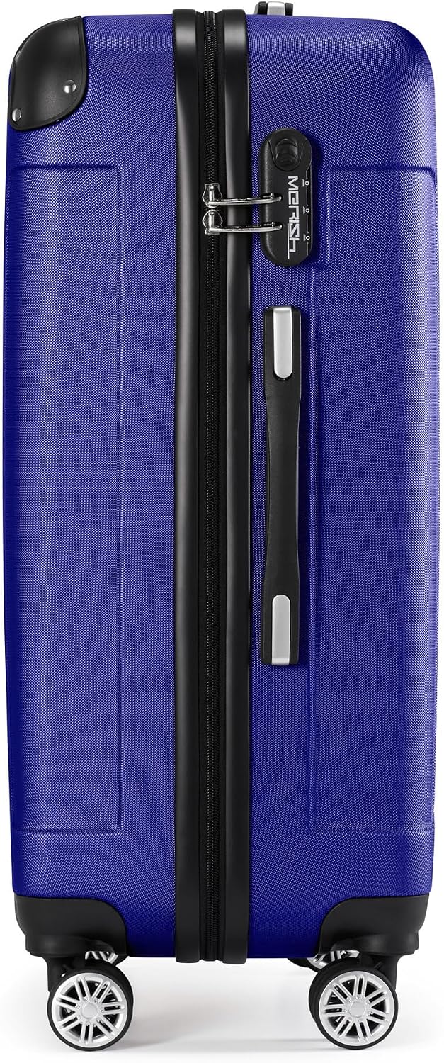 MERISH Reisekoffer Koffer Kofferset Trolleys Zwillingsrollen 3tlg. Hartschale in 9 Farben (Blau, M)
