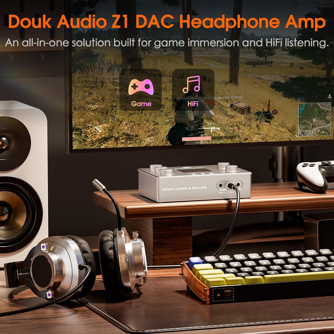 Douk Audio x GD-LAB Z1 Gaming-DAC: Verstärker für FPS-Spiele mit ESS9039Q2M-Chip, Symmetrischem 4,4-
