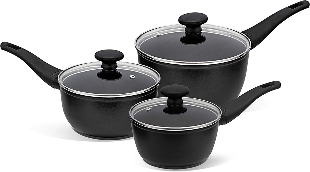 Prestige Thermo Smart Antihaftbeschichtetes Topfset Induktion - 16/18/20 Kasserole mit Deckel - Ofen