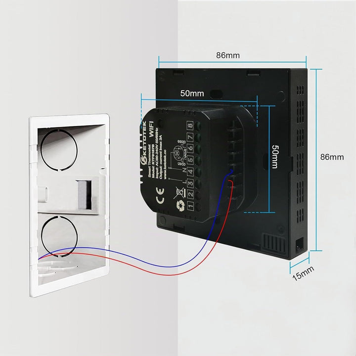 KETOTEK Smart Thermostat für Wasser Fussbodenheizung 3A, Digital Programmierbar Raumthermostat Kompa