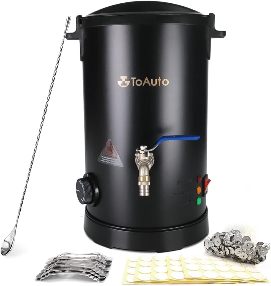 TOAUTO WMF-5L Kerzenherstellung Kit, DIY Kerzen Selber Machen Set Inklusive Docht, wachsschmelzer, D