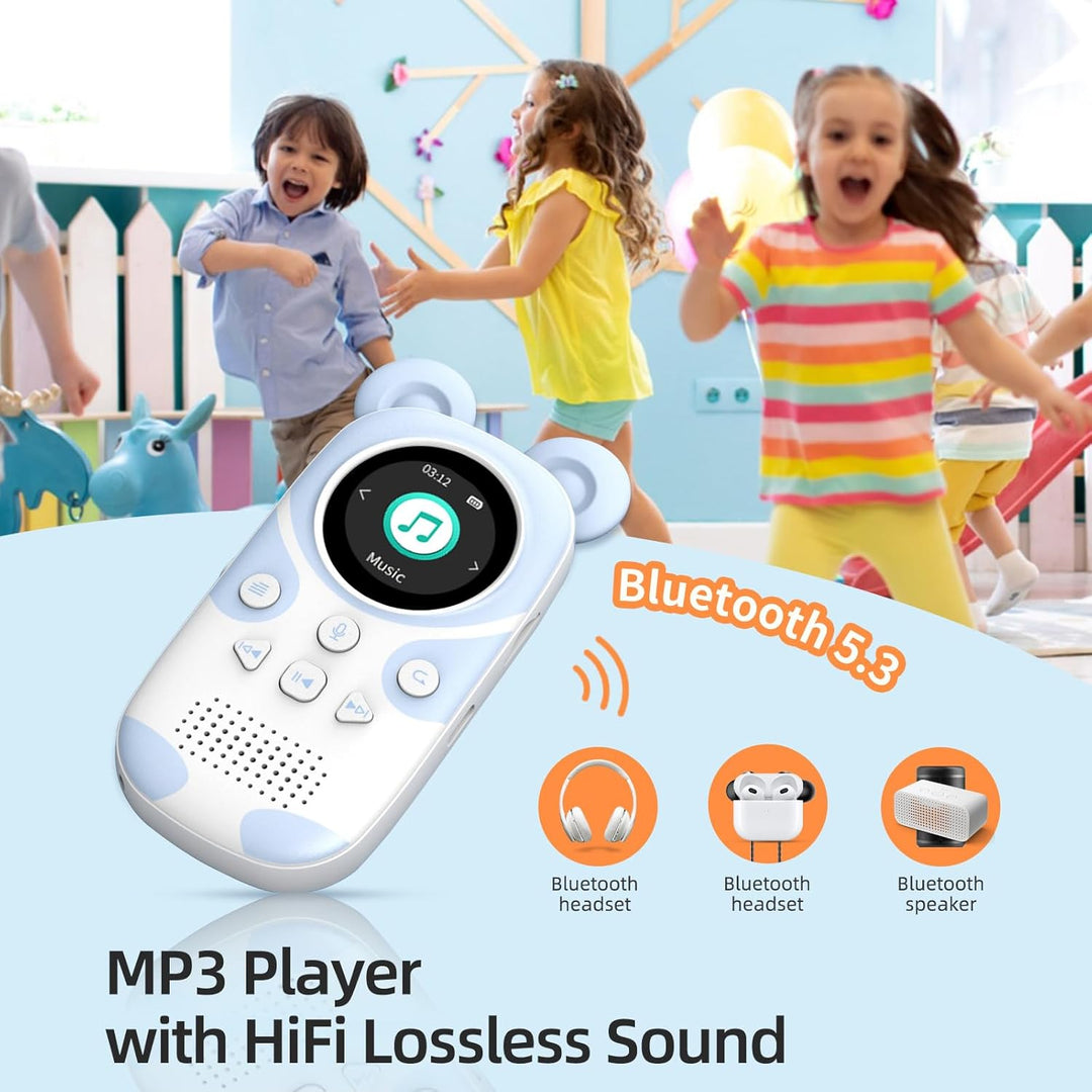 32GB Kinder MP3 Player Bluetooth 5.3, Portable mp3-player musikplayer für Kinder,Lautsprecher, Aufhä