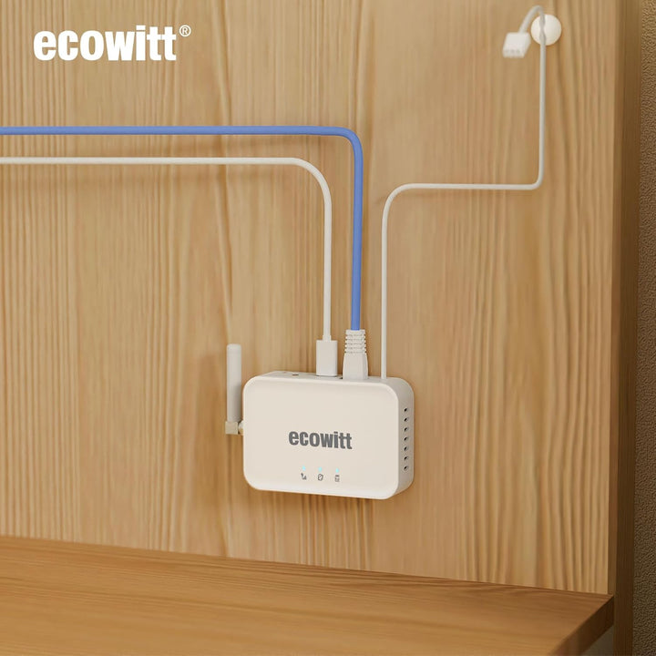 ECOWITT Wetterstation GW3002, 7 in 1 Funk wetterstation mit Aussensensor WS69 + 3 in 1 WiFi/Kabel-Ga
