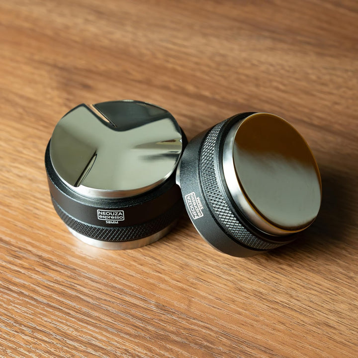 NEOUZA 58 mm Kaffeeverteiler und Tamper 2-in-1, Doppelkopf-Nivellierer für E61-Gruppe, verstellbare