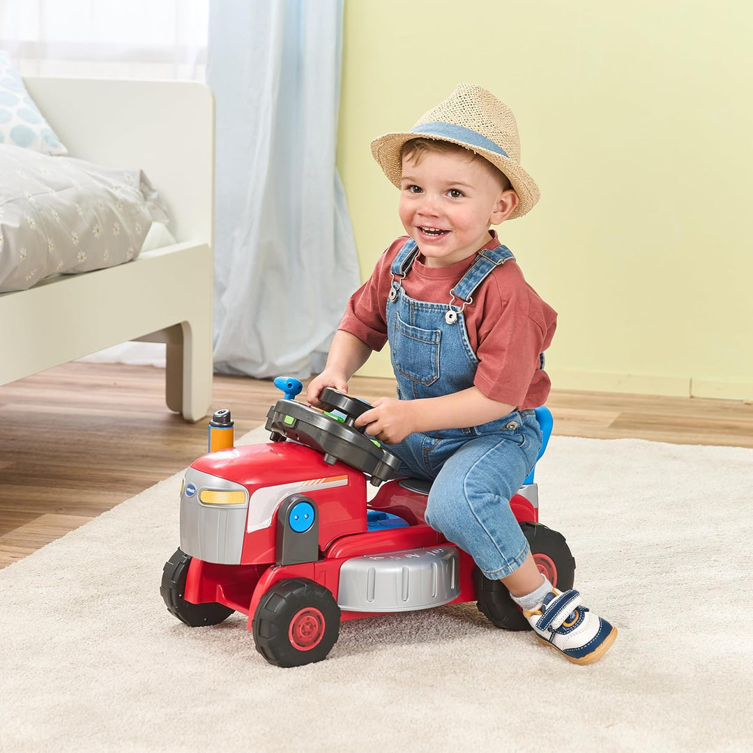 Vtech Baby - Babys 3-in-1 Traktor und Rasenmäher – Interaktives Spielzeug mit Musik, Geräuschen und