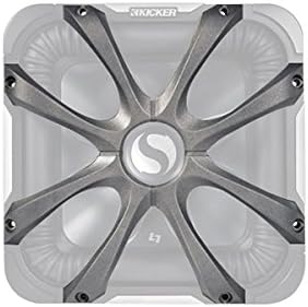 KICKER 08GL78 Alu-Guss Grill Square 20 cm (8 Zoll) Schwarz Standardverpackung, Standardverpackung