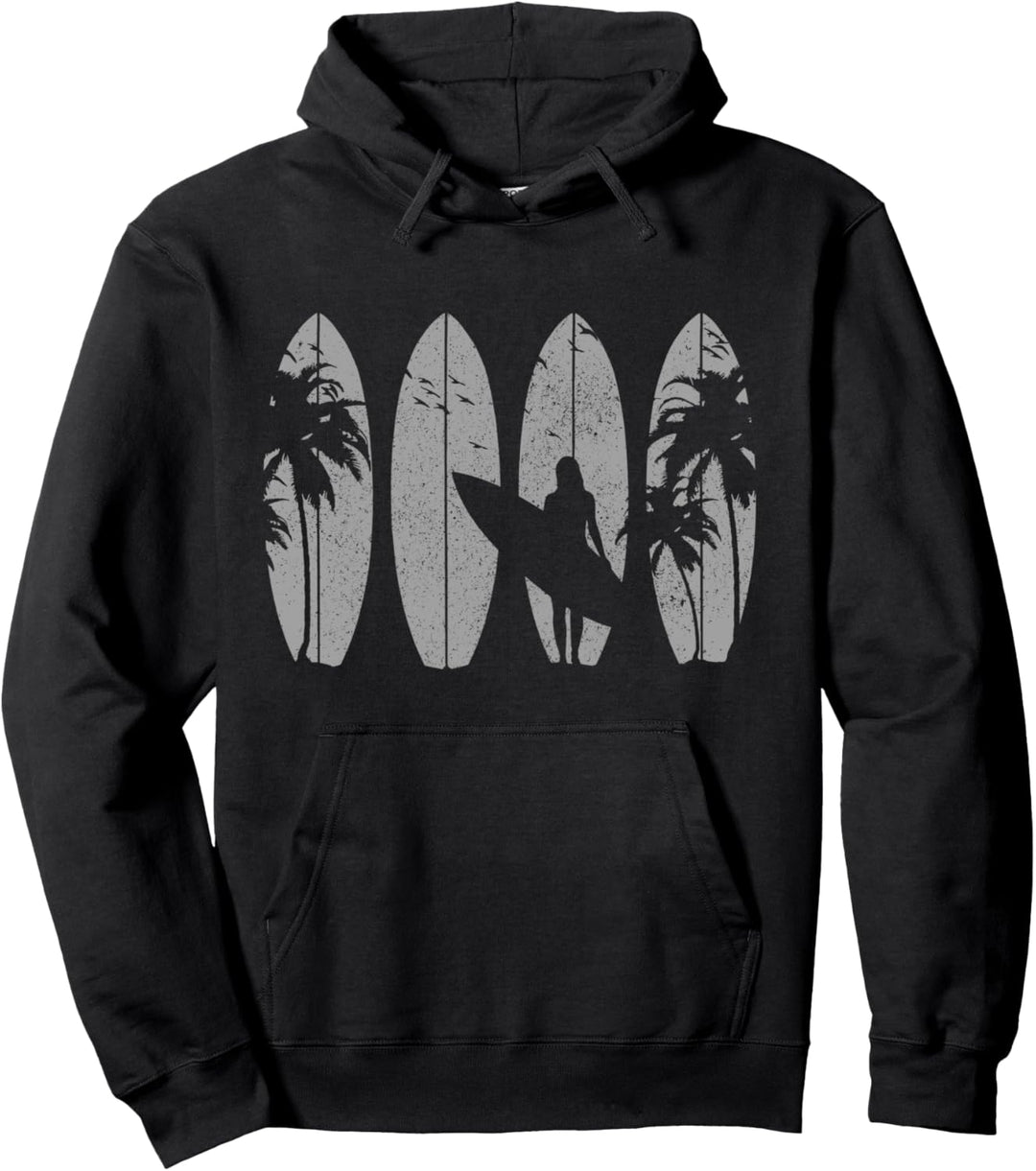 Surfer Vintage Surf Surfboard Surfen Wellenreiten Geschenk Pullover Hoodie