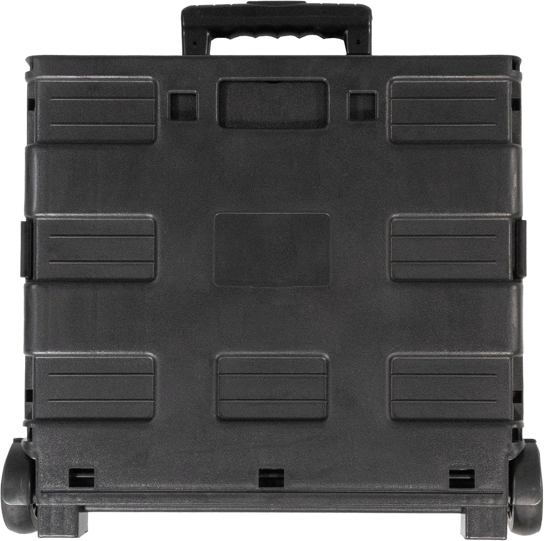 Lemodo Einkaufstrolley klappbar, Einkaufsroller belastbar bis 35 kg, Transporttrolley schwarz mit Ku