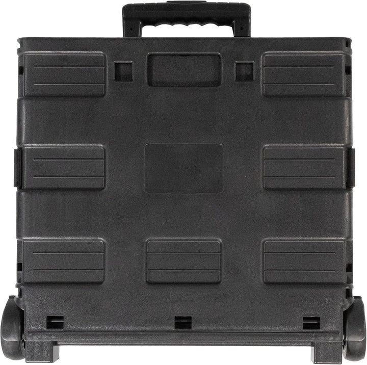 Lemodo Einkaufstrolley klappbar, Einkaufsroller belastbar bis 35 kg, Transporttrolley schwarz mit Ku