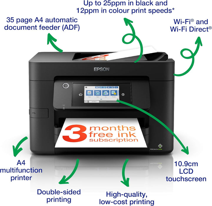 Epson Workforce Pro WF-4820DWF Tintejet A4 4800 x 2400 DPI 36 Seiten pro Minute Wi-Fi Modern, Modern