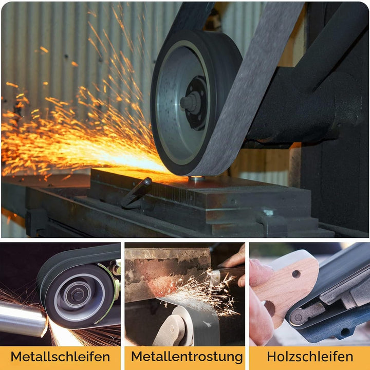 Sruhrak Schleifbänder 50 x 2000mm- 6 Stück 1 X 60/120/240/400/600/800 Grit Siliziumkarbid-Schleifbän