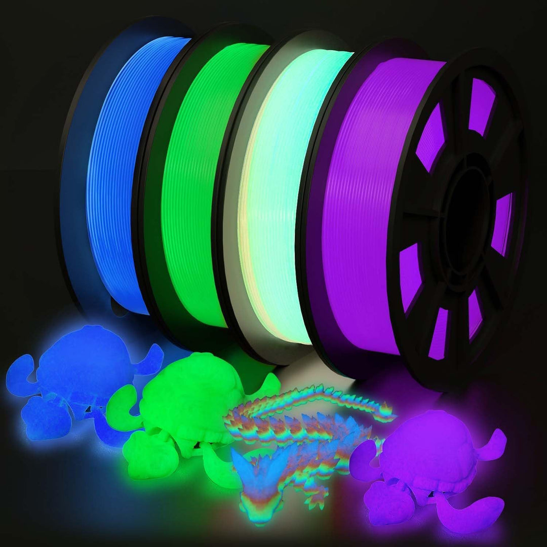 YOUSU Glow in the Dark PLA Filament 1.75mm,leuchtet im Dunkeln,Massgenauigkeit 99% Wahrscheinlichkei