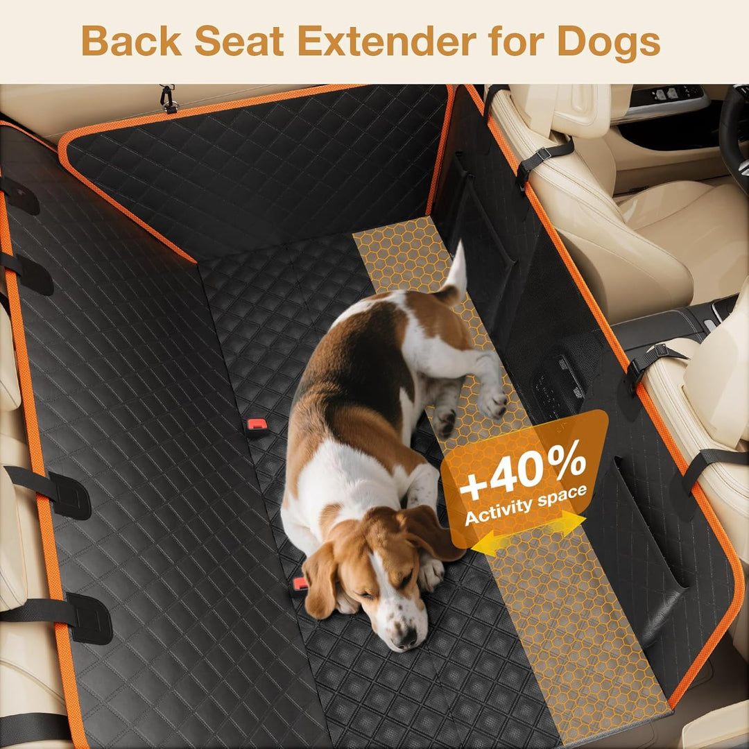 pecute Hundedecke, Hundedecke Auto Rückbank, Verbesserte Hartplatten Unterstützung bis 150 kg, 40% m